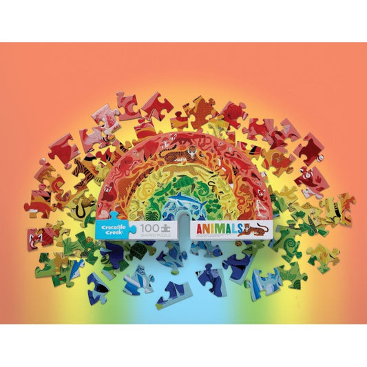 Puzzle Animaux arc-en-ciel 100 pcs
