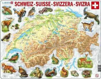 Geografisches Schweiz-Puzzle