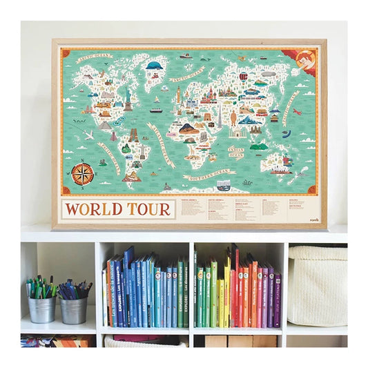 Poster pédagogique Tour du monde