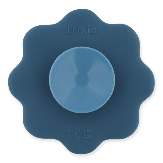 Jouet spinner à ventouse en silicone Triceratops