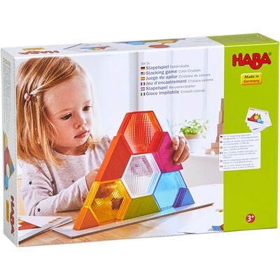 Gioco di incastro di cristalli colorati
