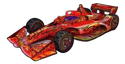 Wooden Rainbow Puzzle - Race Car