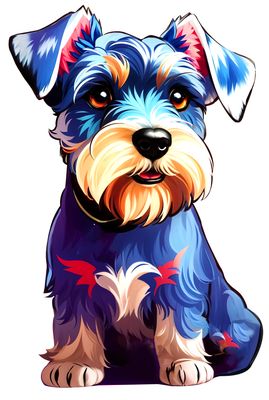 Regenbogen-Puzzle aus Holz – Schnauzer