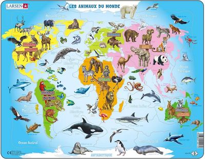 Puzzle Tiere der Welt - FR