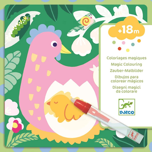 Magische Ausmalbilder – Mama/Baby im Garten
