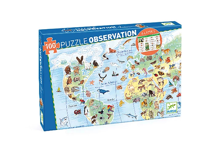 Puzzle Tiere der Welt 100 Teile (inkl. Buch)