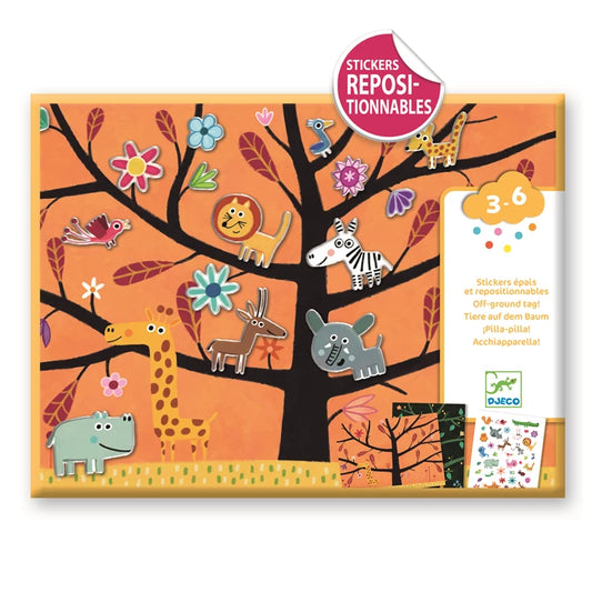 Créer avec des stickers Chat-perché