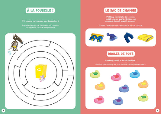Mon Cahier D'activités P'tit Loup - Je Vais Sur Le Pot (Versione francese)