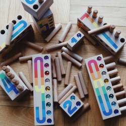 Blöcke 1-9 mit Kristallen