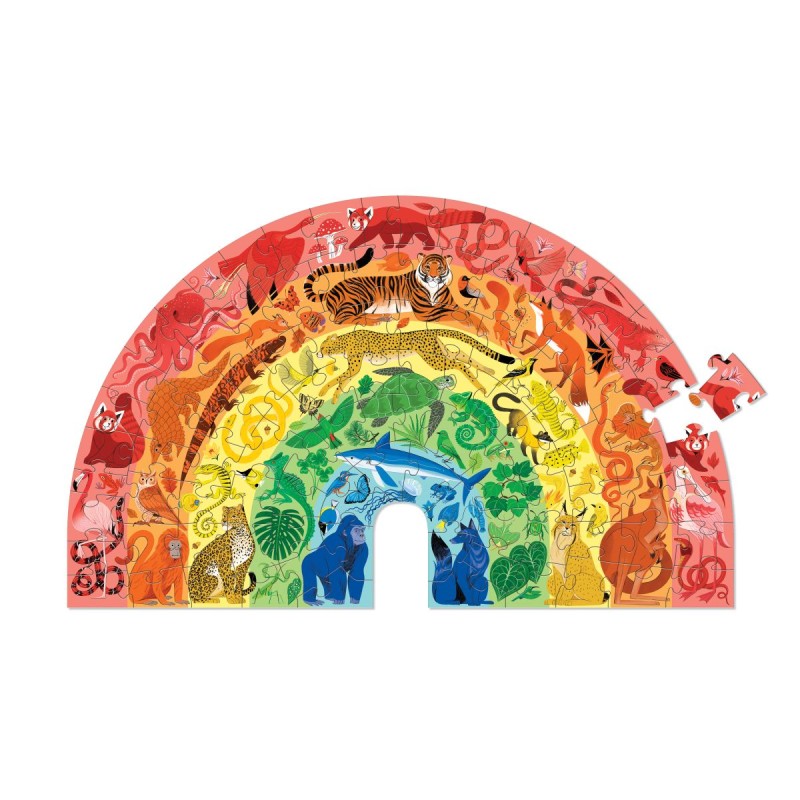 Puzzle Regenbogen-Tiere 100 Teile