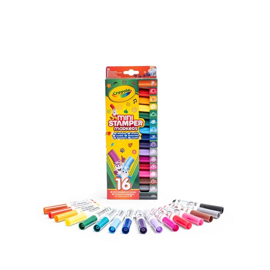 16 mini feutres tampons