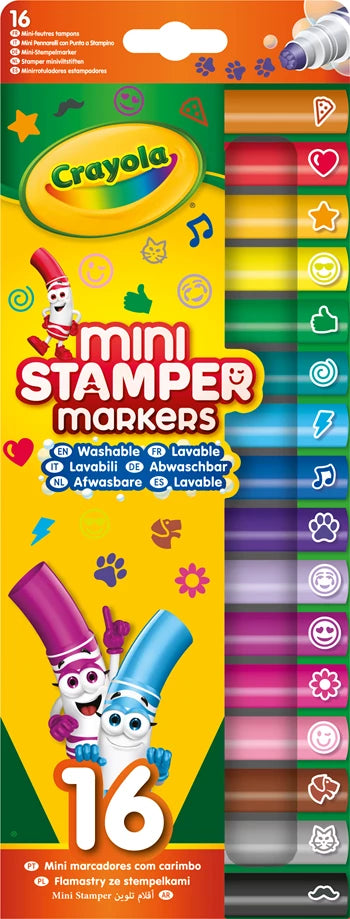 16 mini feutres tampons
