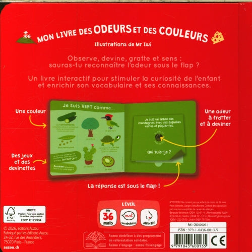 Mon livre des odeurs et des couleurs : 7 parfums de la Suisse