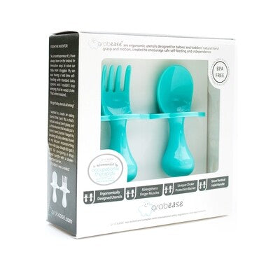 Couverts ergonomiques - Turquoise