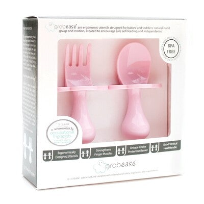 Couverts ergonomiques - Rose clair