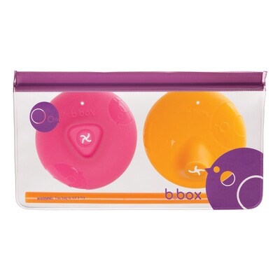 Couvercles en silicone bec souple ou paille - Strawberry