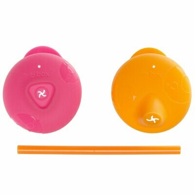 Couvercles en silicone bec souple ou paille - Strawberry