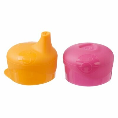 Couvercles en silicone bec souple ou paille - Strawberry