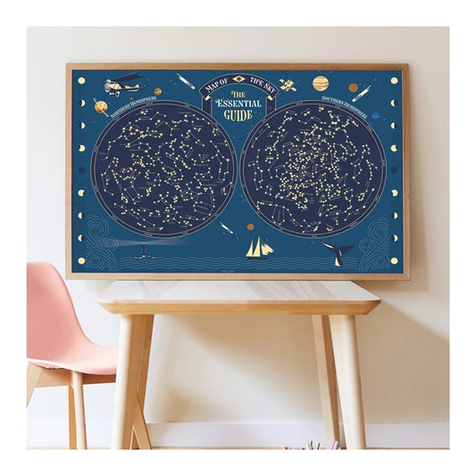 Poster pédagogique Carte du ciel