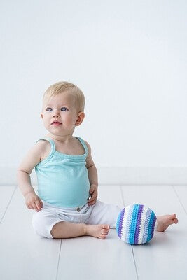 Balle hochet bleue