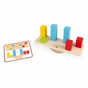 Balance avec poids en bois