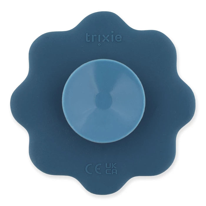 Jouet spinner à ventouse en silicone Triceratops