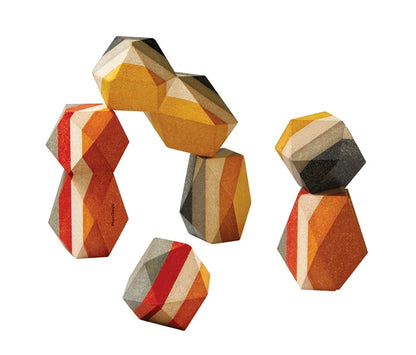 Impilare pietre geometriche