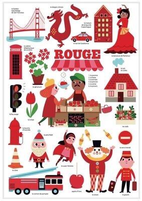Mini Poster - La ville / Rouge