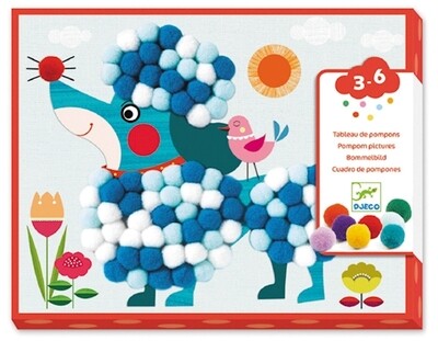 Collages de pompons - chiens