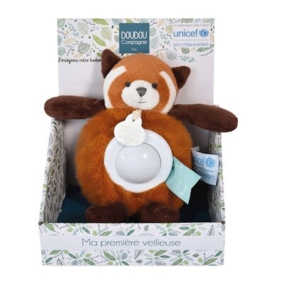 Veilleuse peluche panda roux