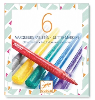 6 Marqueurs pailletés