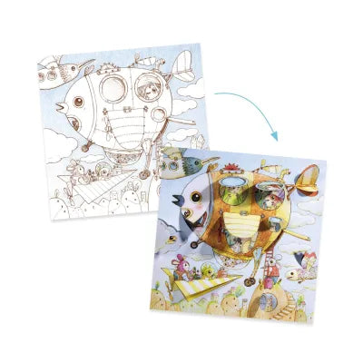 Coloriages surprises Le voyage de Malo