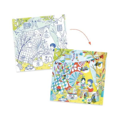 Coloriages surprises Les cabanes de Nina