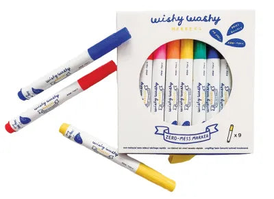 9 Wishy Washy Feutres colorés