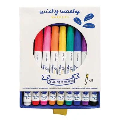 9 Wishy Washy Feutres colorés