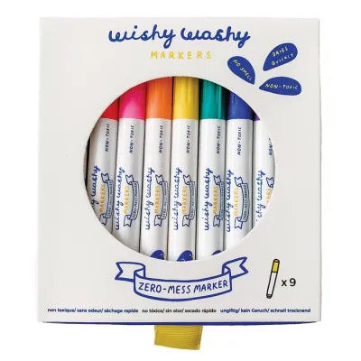 9 Wishy Washy Feutres colorés