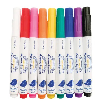 9 Wishy Washy Feutres colorés
