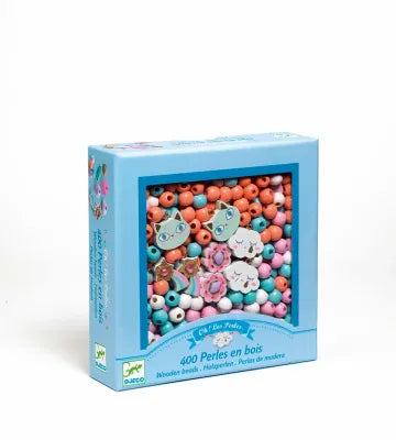 Perles en bois arc-en-ciel