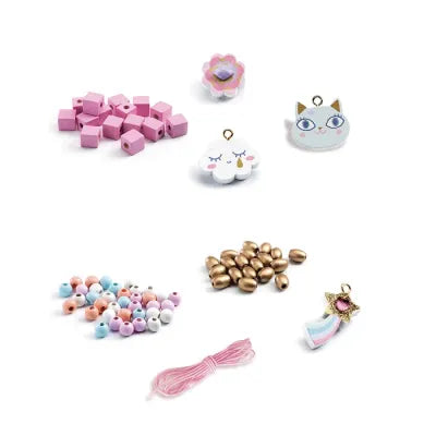 Perles en bois arc-en-ciel