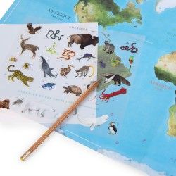 Décalcomanies : Carte du monde