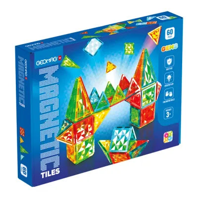 Magnetic Tiles Gems 60 Pezzi