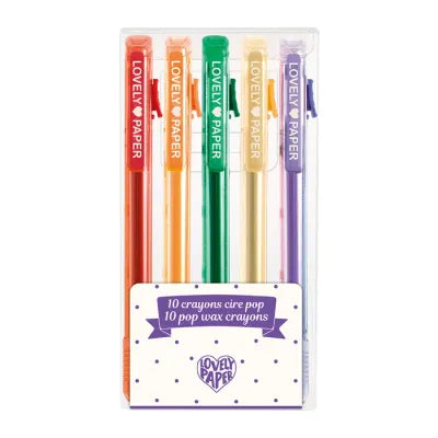 5 Crayons cire pop