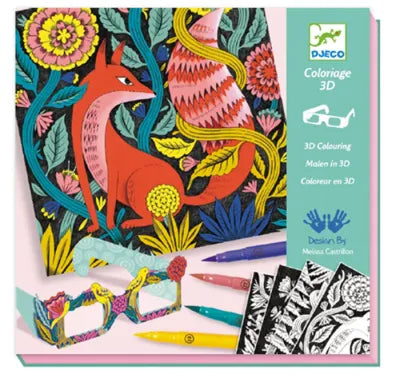 Coloriage 3D Forêt fantastique