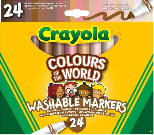 24 Feutres lavables - Colours of the World