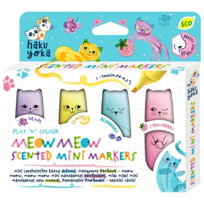 4 mini marqueurs pastels