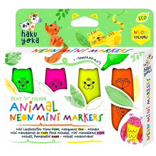 4 mini marqueurs fluos