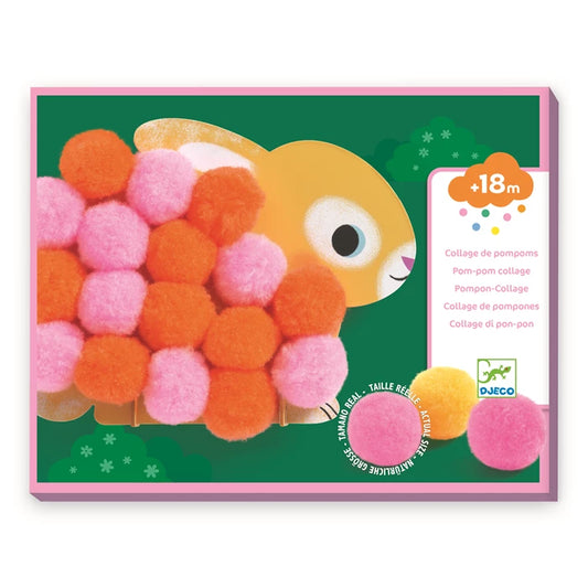 Pompon-Collage - Tiere