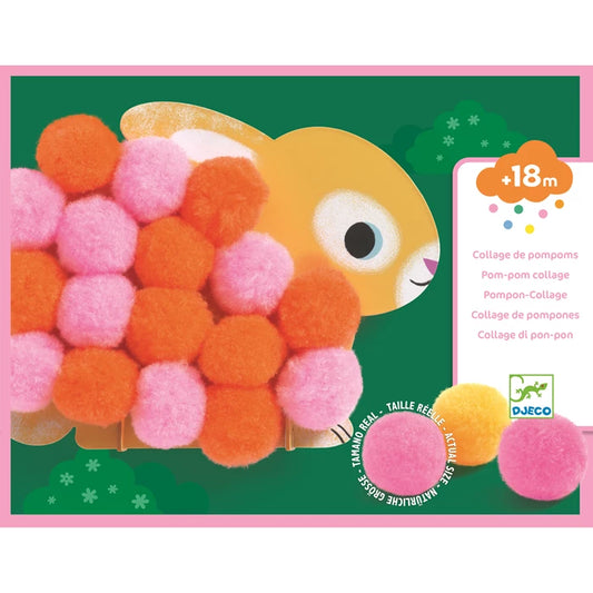 Pompon-Collage - Tiere