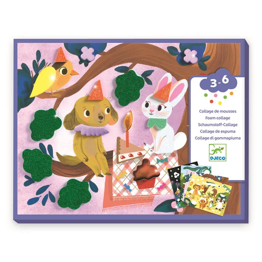 Schimmerndes Schaumstoff-Collage-Fest