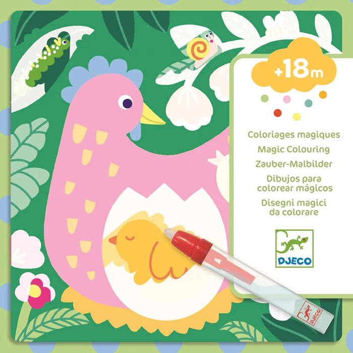 Magische Ausmalbilder – Mama/Baby im Garten